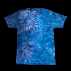 ✨SOLD✨ Tie Dye Hand Dyed Blue Swirl Waves T-Shirt 100% Cotton Size Medium